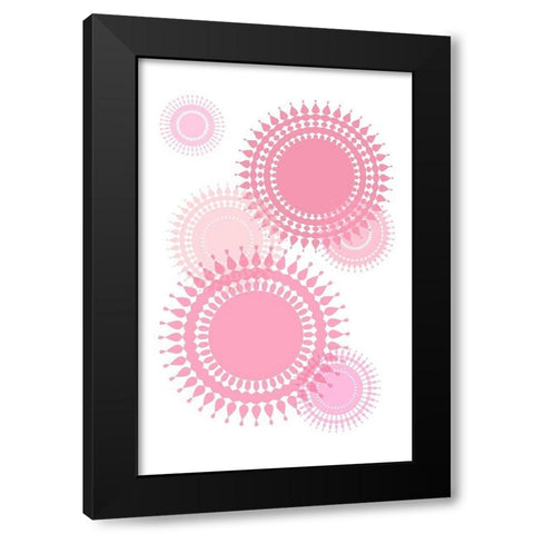 Pink Suns Black Modern Wood Framed Art Print by Aesthete