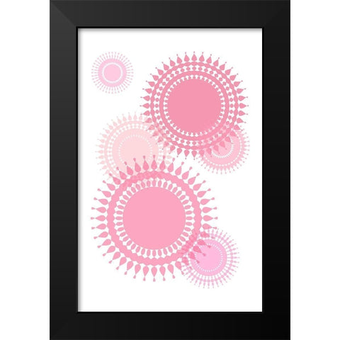 Pink Suns Black Modern Wood Framed Art Print by Aesthete
