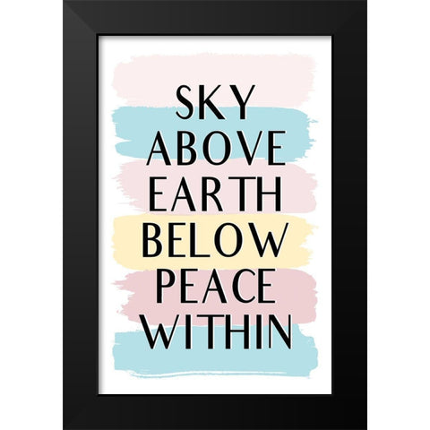 Sky Above Black Modern Wood Framed Art Print by Aesthete