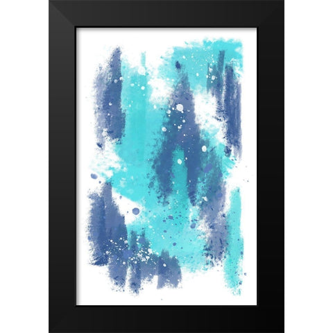 Underwater Black Modern Wood Framed Art Print by Aesthete