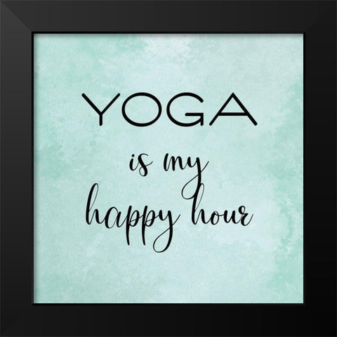 Happy Hour Black Modern Wood Framed Art Print by Aesthete