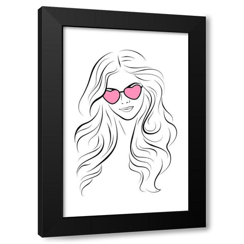 Leila Black Modern Wood Framed Art Print by Aesthete