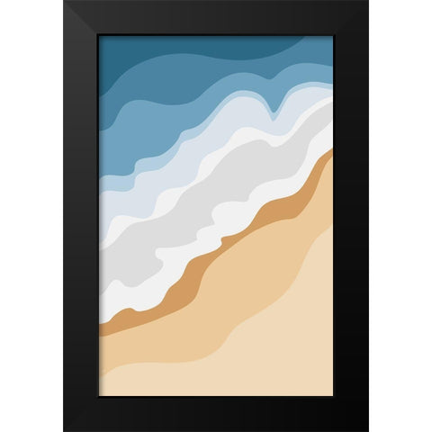 The Sea Black Modern Wood Framed Art Print by Aesthete