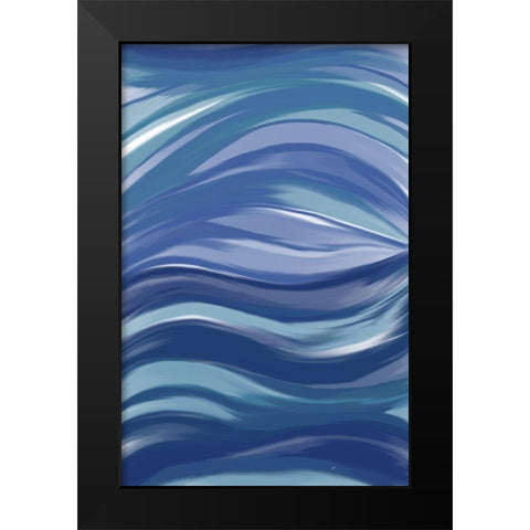 The Ocean Black Modern Wood Framed Art Print by Aesthete