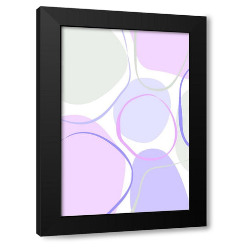Cotton Candy Purple Black Modern Wood Framed Art Print by Aesthete