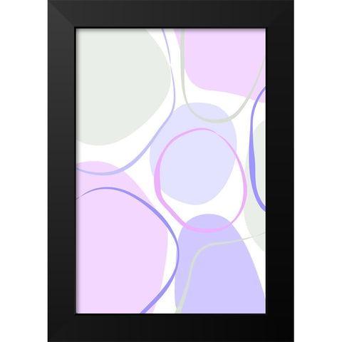 Cotton Candy Purple Black Modern Wood Framed Art Print by Aesthete