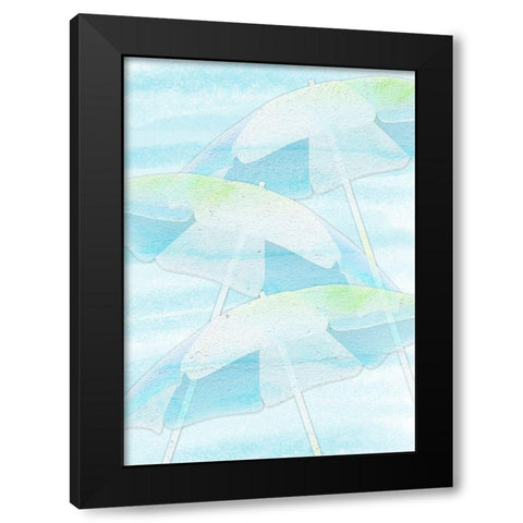 Beach Black Modern Wood Framed Art Print by Aesthete