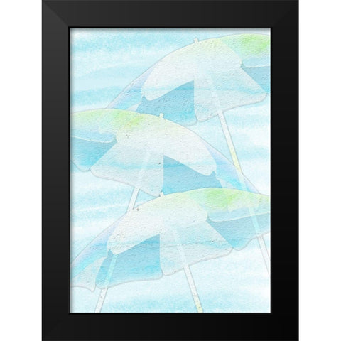 Beach Black Modern Wood Framed Art Print by Aesthete