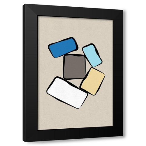 Bricks2 Black Modern Wood Framed Art Print by Aesthete