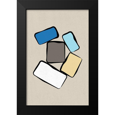 Bricks2 Black Modern Wood Framed Art Print by Aesthete