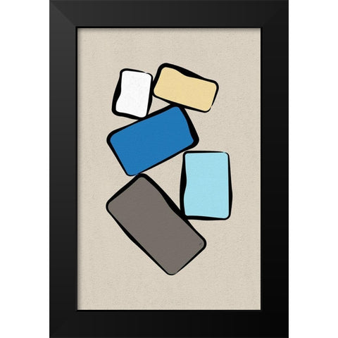 Bricks3 Black Modern Wood Framed Art Print by Aesthete