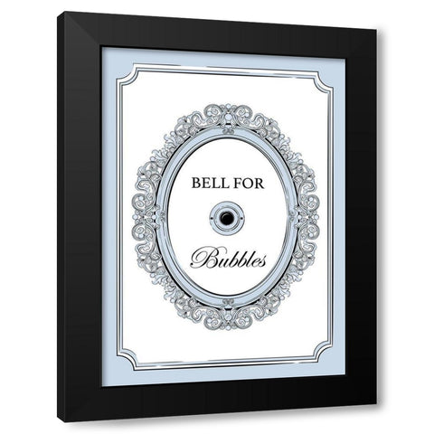 Bell for Bubbles Black Modern Wood Framed Art Print with Double Matting by Aesthete