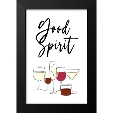Good Spirit Black Modern Wood Framed Art Print by Aesthete