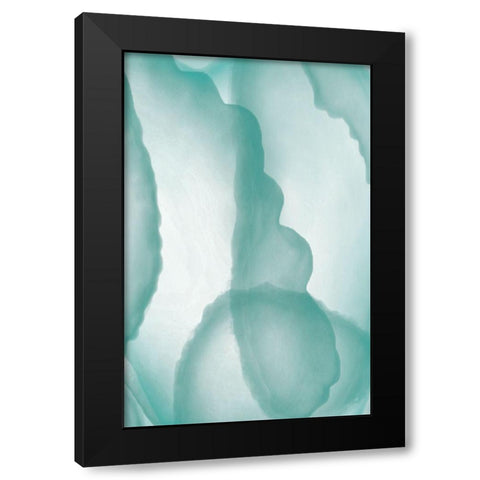Blue Paper Black Modern Wood Framed Art Print with Double Matting by Aesthete