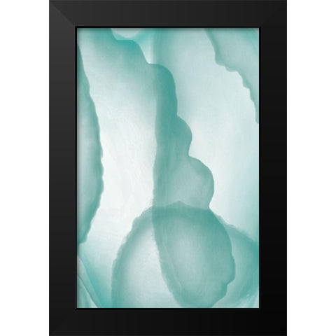 Blue Paper Black Modern Wood Framed Art Print by Aesthete