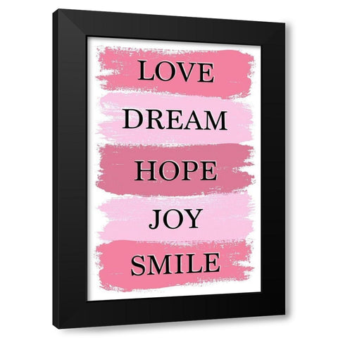 Love Dream Black Modern Wood Framed Art Print with Double Matting by Aesthete