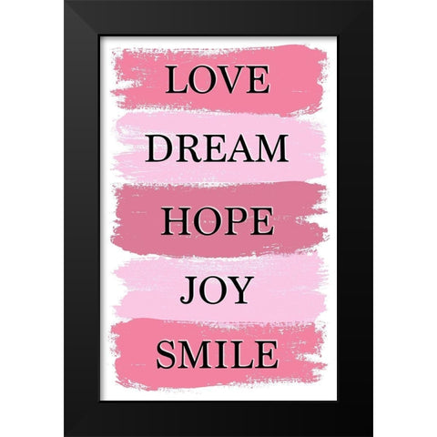 Love Dream Black Modern Wood Framed Art Print by Aesthete