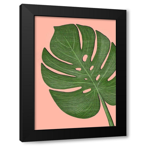 Exotic Leaf One Black Modern Wood Framed Art Print by Aesthete