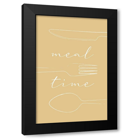 Meal Time Black Modern Wood Framed Art Print by Aesthete