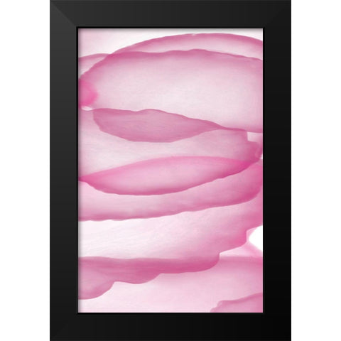 Pink Paper Black Modern Wood Framed Art Print by Aesthete