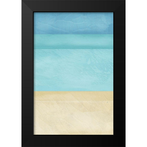 Ocean Black Modern Wood Framed Art Print by Aesthete