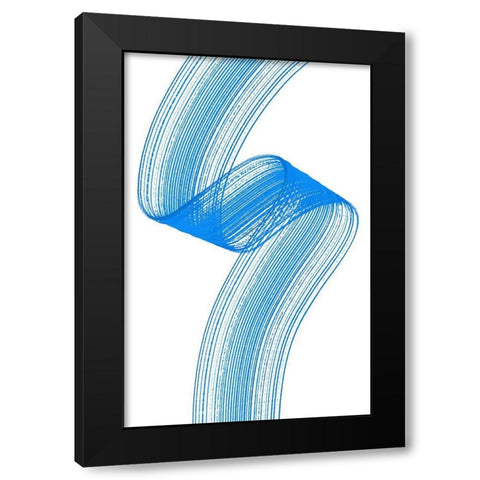 Comb Play One Black Modern Wood Framed Art Print with Double Matting by Aesthete