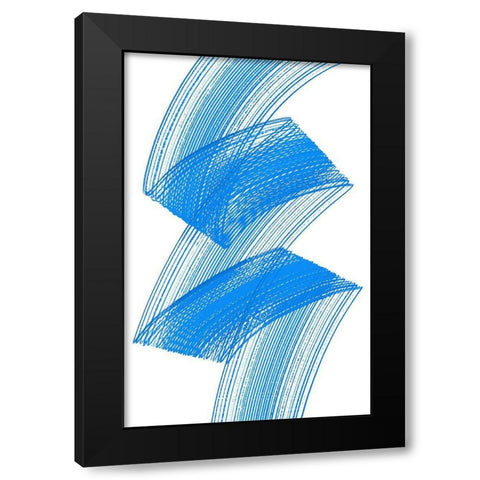 Comb Play Two Black Modern Wood Framed Art Print by Aesthete