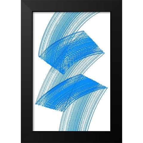 Comb Play Two Black Modern Wood Framed Art Print by Aesthete