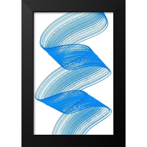 Comb Play Three Black Modern Wood Framed Art Print by Aesthete