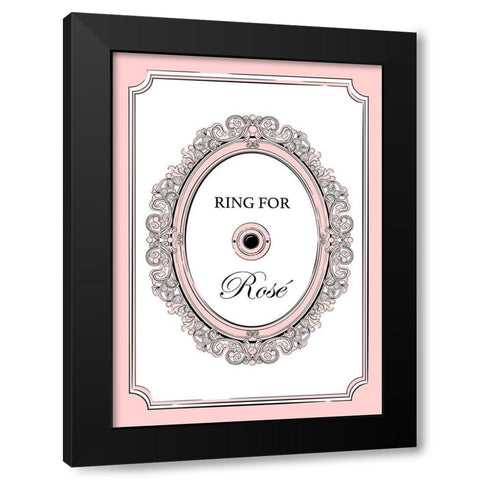 Ring for Rose Black Modern Wood Framed Art Print by Aesthete