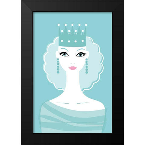 The Queen Black Modern Wood Framed Art Print by Aesthete