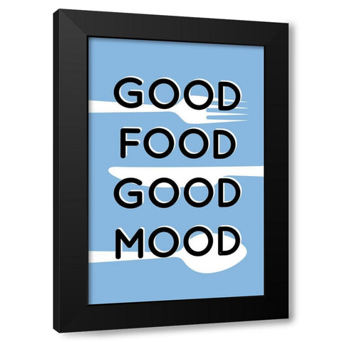 Good Food Black Modern Wood Framed Art Print by Aesthete