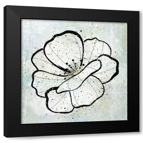 Dusty Flower1 Black Modern Wood Framed Art Print by Aesthete