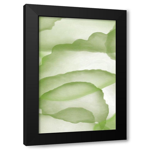 Green Paper One Black Modern Wood Framed Art Print with Double Matting by Aesthete
