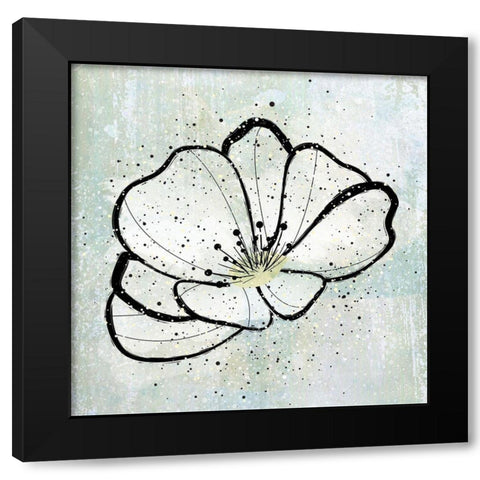 Dusty Flower2 Black Modern Wood Framed Art Print by Aesthete