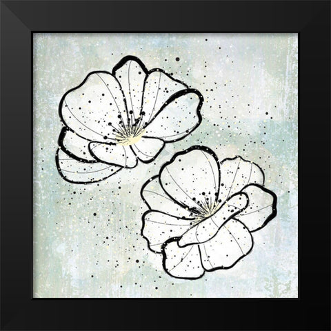 Dusty FLower3 Black Modern Wood Framed Art Print by Aesthete