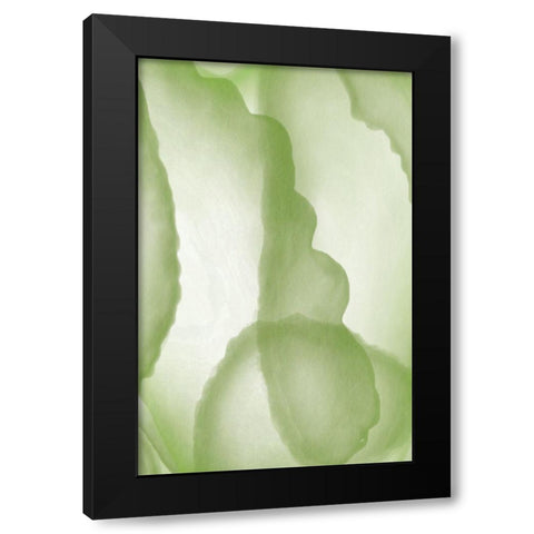 Green Paper Two Black Modern Wood Framed Art Print by Aesthete