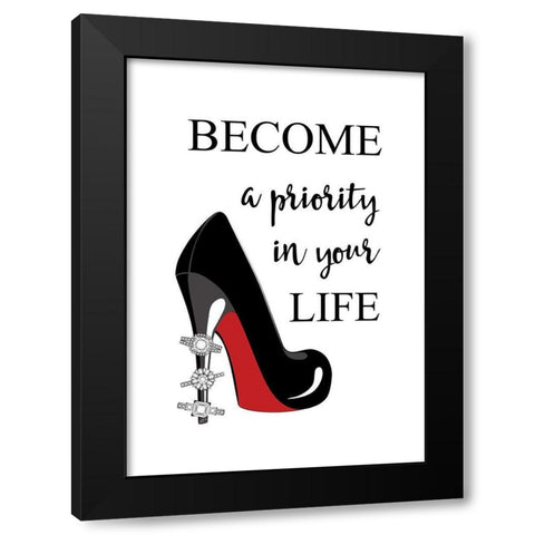 Priority Quote Black Modern Wood Framed Art Print with Double Matting by Aesthete