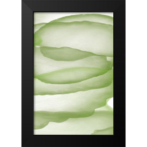 Green Paper Three Black Modern Wood Framed Art Print by Aesthete