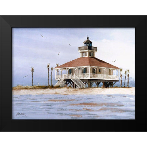 Boca Grand Lighthouse - Fl. Black Modern Wood Framed Art Print by Rizzo, Gene