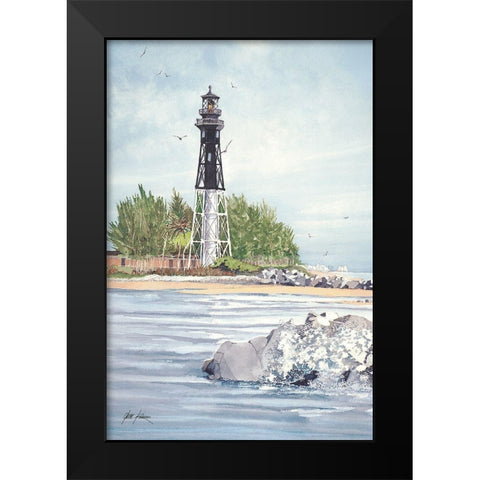 Hillsboro Inlet Lighthouse - Fl. Black Modern Wood Framed Art Print by Rizzo, Gene