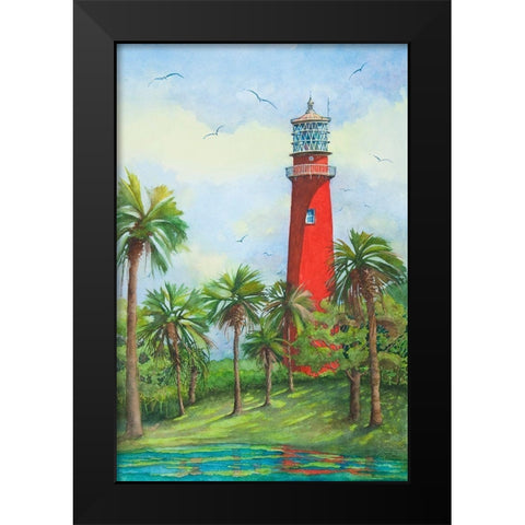 Jupiter Lighthouse-New - Fl. Black Modern Wood Framed Art Print by Rizzo, Gene