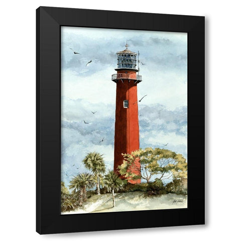 Jupiter Lighthouse-Old - Fl. Black Modern Wood Framed Art Print by Rizzo, Gene