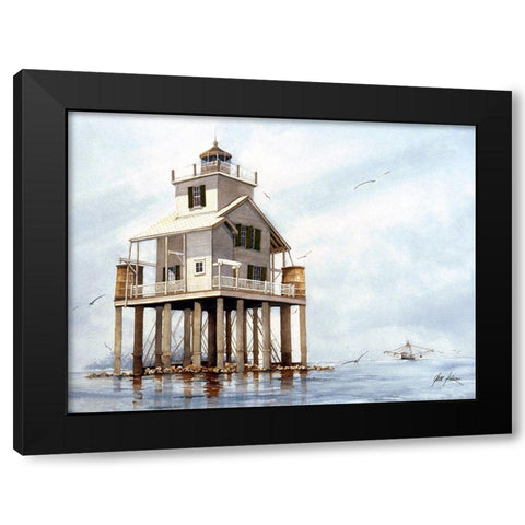 Timbalier-Houma, Louisiana Black Modern Wood Framed Art Print by Rizzo, Gene