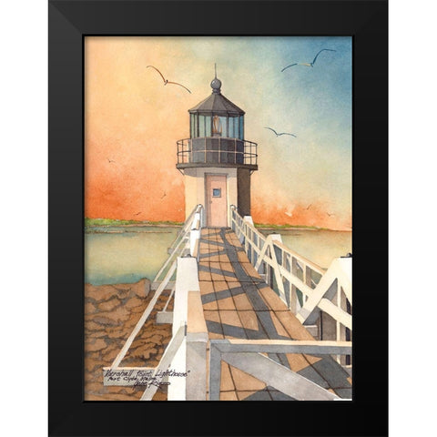 Marshall Point - P.C., Maine Black Modern Wood Framed Art Print by Rizzo, Gene