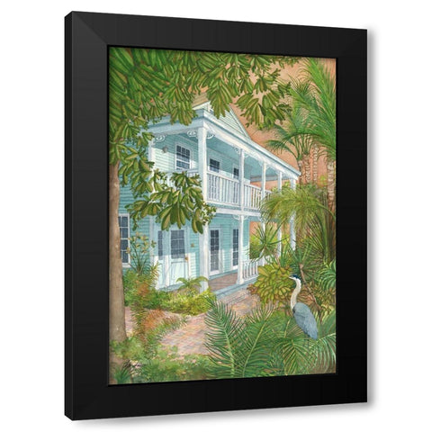 Cracker Cottage Black Modern Wood Framed Art Print by Rizzo, Gene