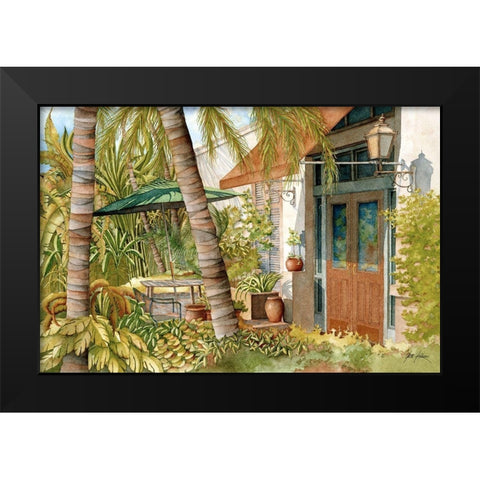 Courtyard Black Modern Wood Framed Art Print by Rizzo, Gene