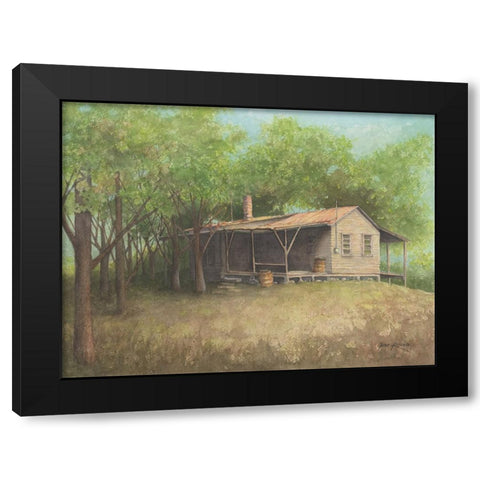 Hilltop Hideaway Black Modern Wood Framed Art Print with Double Matting by Rizzo, Gene