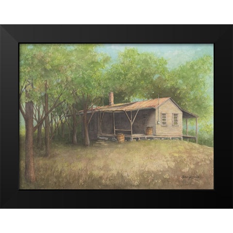 Hilltop Hideaway Black Modern Wood Framed Art Print by Rizzo, Gene