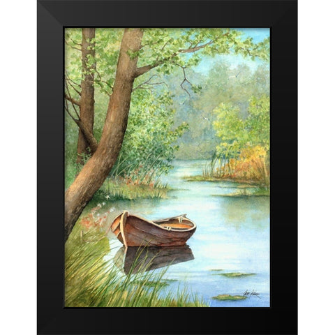 Serene Black Modern Wood Framed Art Print by Rizzo, Gene